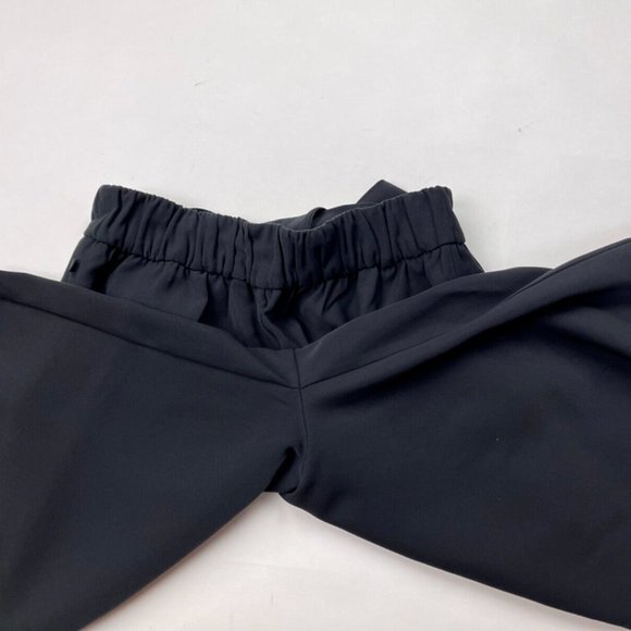 Lululemon Noir Crop Black Women 4 EUC Tie Front Pant Pockets Stretch On the Move - Picture 9 of 16